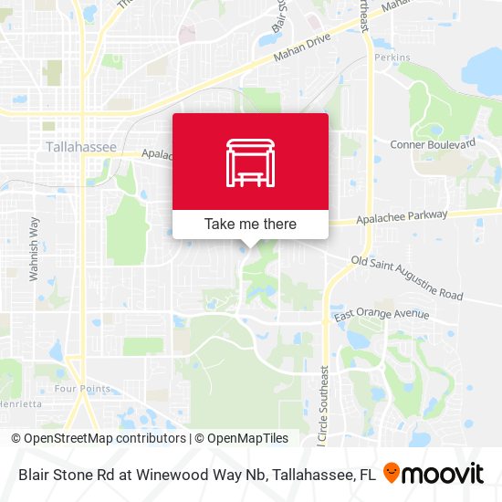 Blair Stone Rd at Winewood Way Nb map