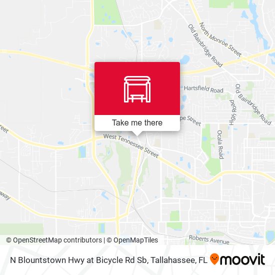 N Blountstown Hwy at Bicycle Rd Sb map