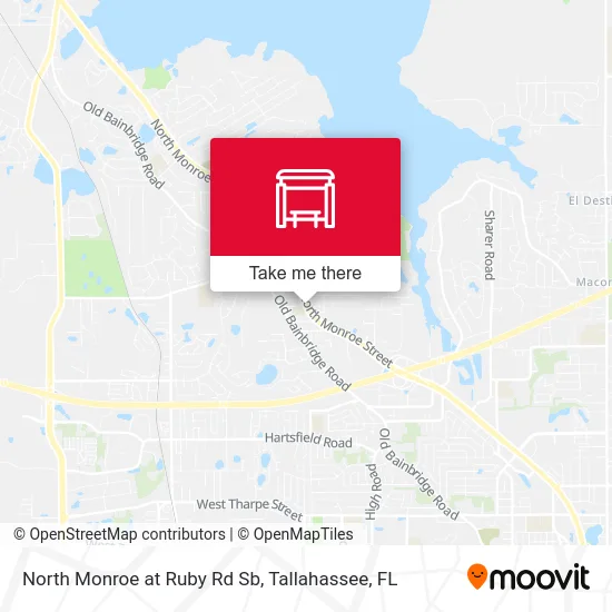 North Monroe at Ruby Rd Sb map