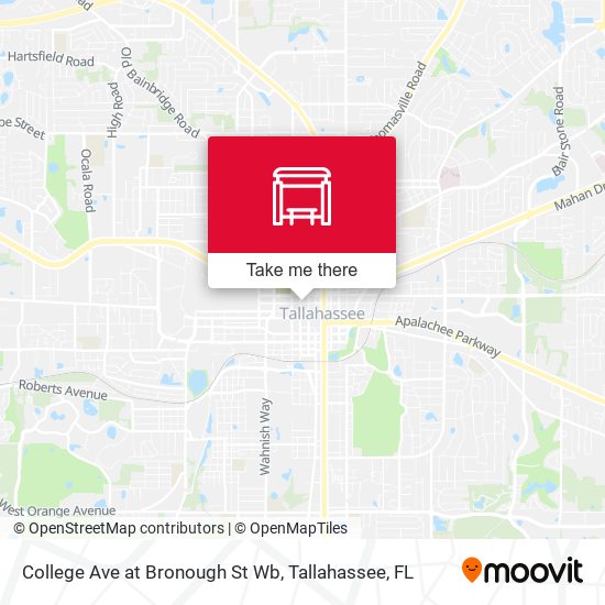 College Ave at Bronough St Wb map