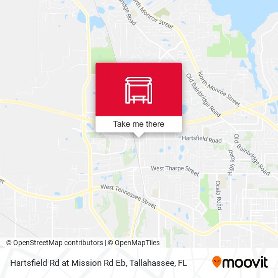 Hartsfield Rd at Mission Rd Eb map