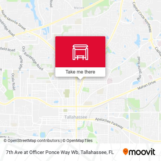 7th Ave at Officer Ponce Way Wb map