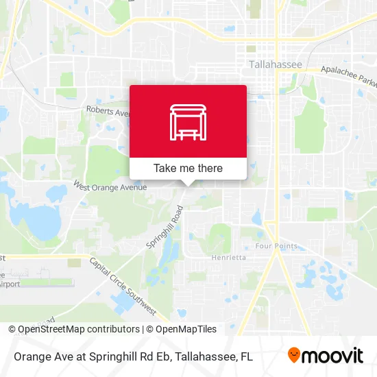 Mapa de Orange Ave at Springhill Rd Eb
