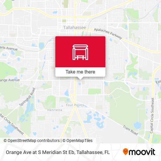 Orange Ave at S Meridian St Eb map