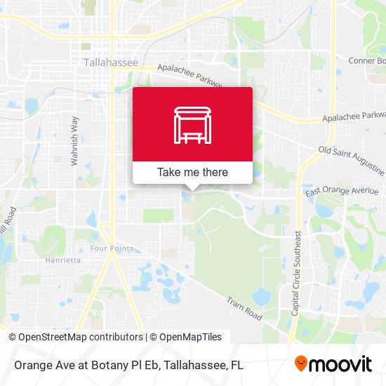 Orange Ave at Botany Pl Eb map