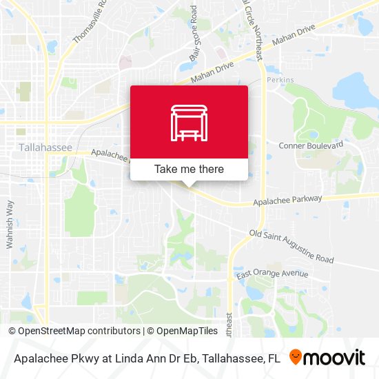 Apalachee Pkwy at Linda Ann Dr Eb map