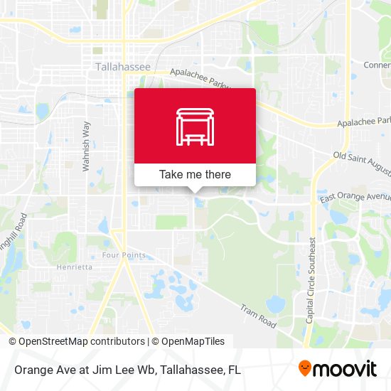 Orange Ave at Jim Lee Wb map
