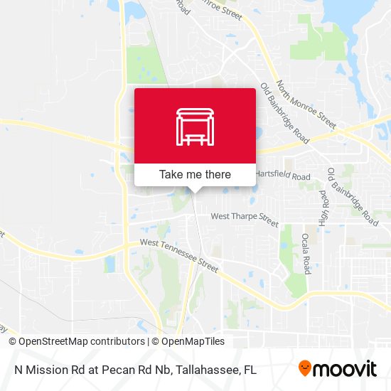 N Mission Rd at Pecan Rd Nb map