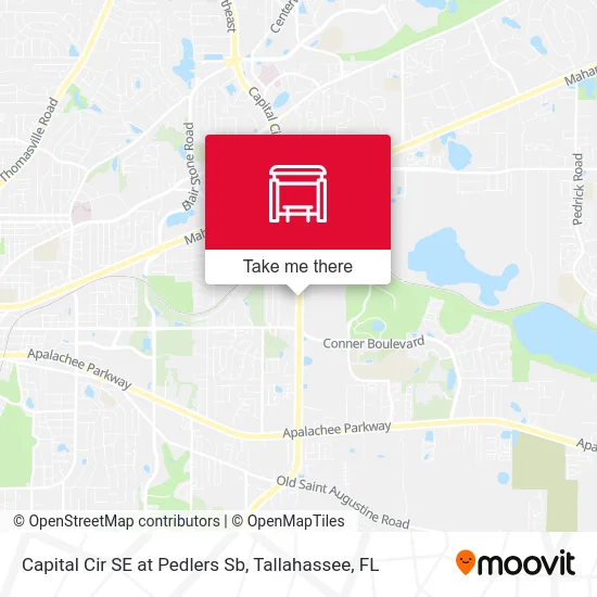 Capital Cir SE at Pedlers Sb map