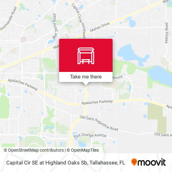 Capital Cir SE at Highland Oaks Sb map