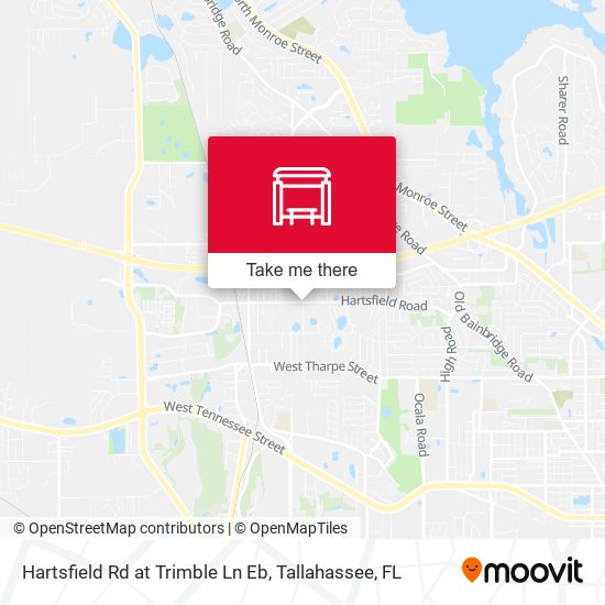 Hartsfield Rd at Trimble Ln Eb map