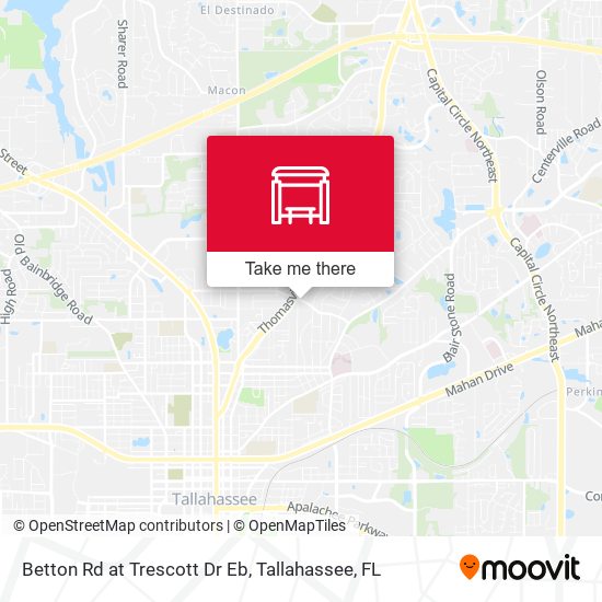 Betton Rd at Trescott Dr Eb map
