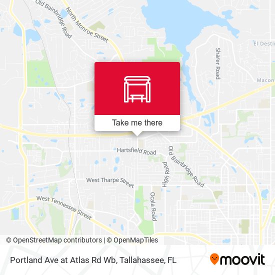 Portland Ave at Atlas Rd Wb map