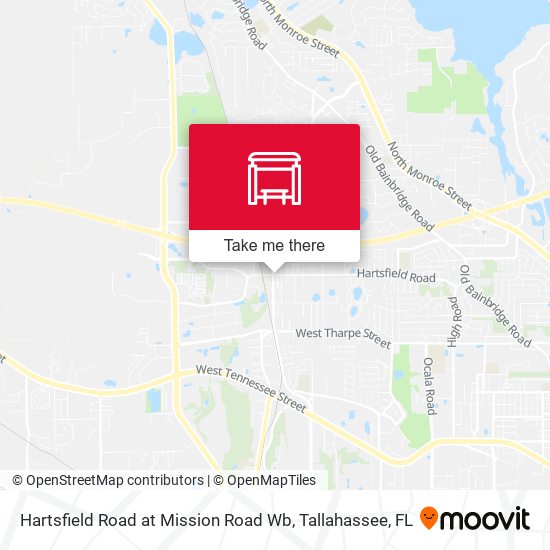 Hartsfield Road at Mission Road Wb map
