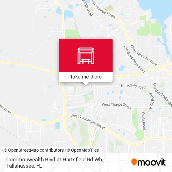Mapa de Commonwealth Blvd at Hartsfield Rd Wb