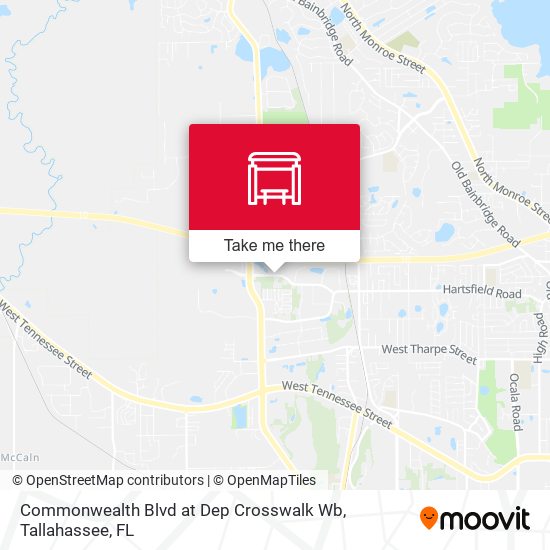 Mapa de Commonwealth Blvd at Dep Crosswalk Wb