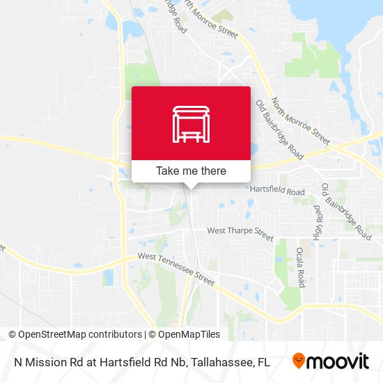 N Mission Rd at Hartsfield Rd Nb map