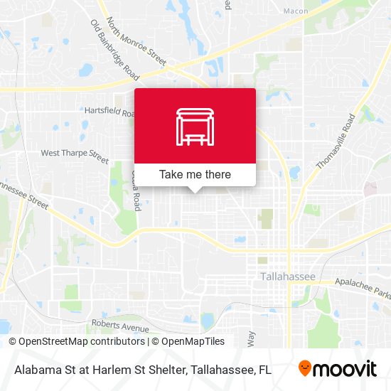 Alabama St at Harlem St Shelter map