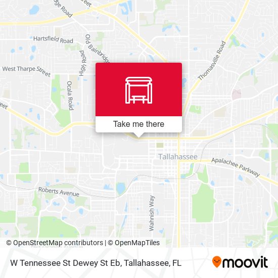 W Tennessee St Dewey St Eb map