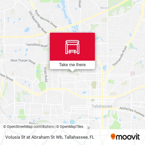 Volusia St at Abraham St Wb map