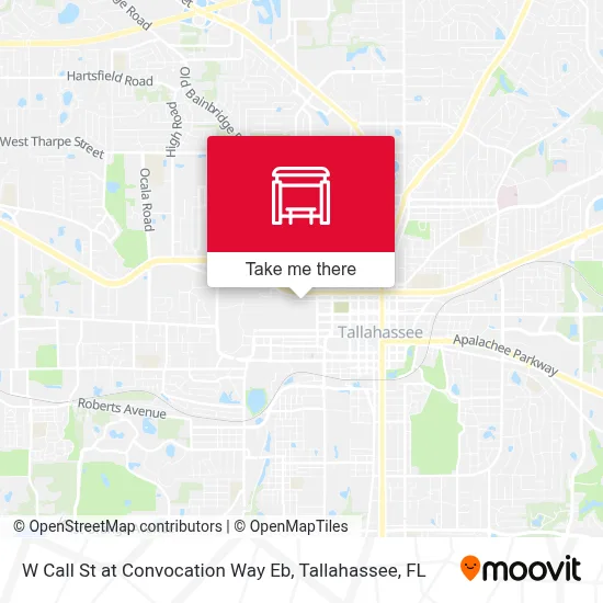 W Call St at Convocation Way Eb map