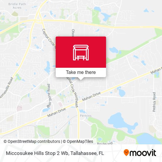 Miccosukee Hills Stop 2 Wb map