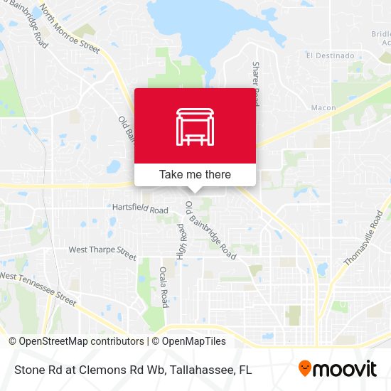 Stone Rd at Clemons Rd Wb map
