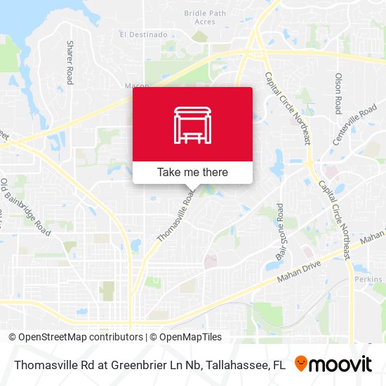 Mapa de Thomasville Rd at Greenbrier Ln Nb