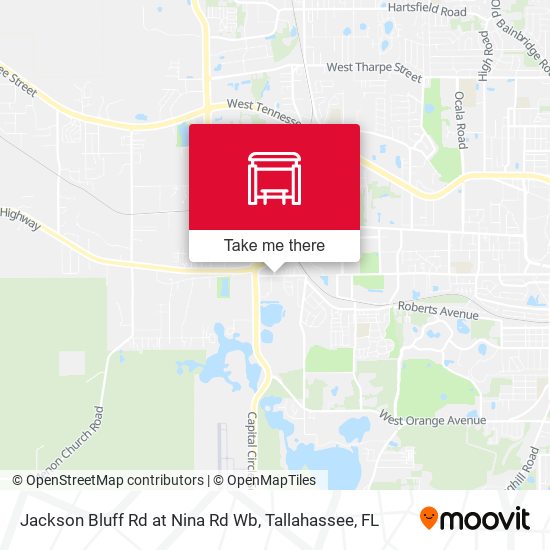 Jackson Bluff Rd at Nina Rd Wb map