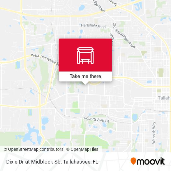 Dixie Dr at Midblock Sb map