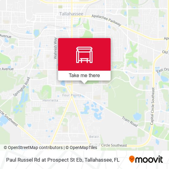 Paul Russel Rd at Prospect St Eb map