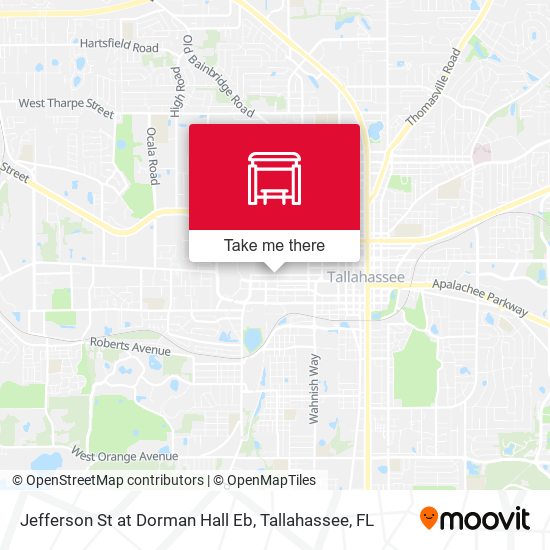 Jefferson St at Dorman Hall Eb map