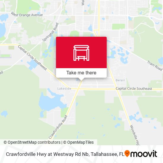 Crawfordville Hwy at Westway Rd Nb map