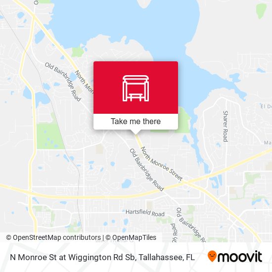 N Monroe St at Wiggington Rd Sb map