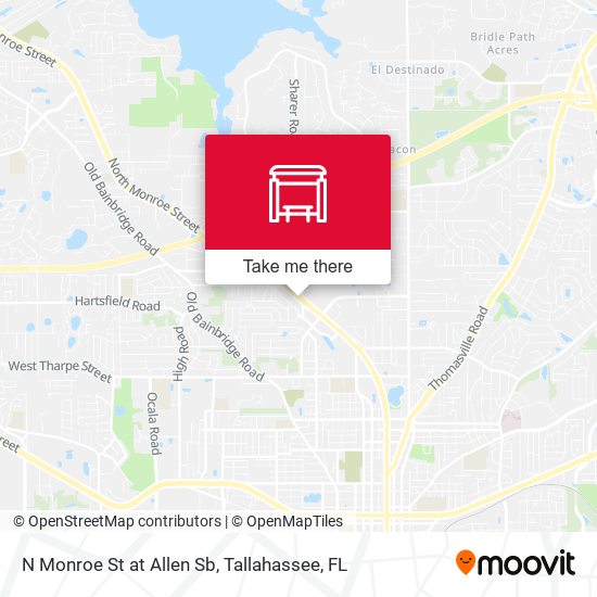 N Monroe St at Allen Sb map