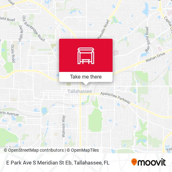 E Park Ave S Meridian St Eb map
