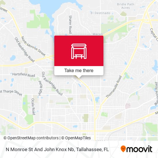 N Monroe St And John Knox Nb map