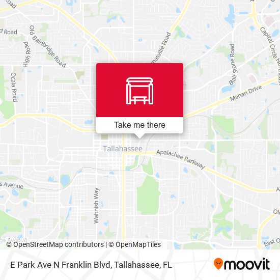 E Park Ave N Franklin Blvd map