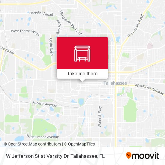 W Jefferson St at Varsity Dr map