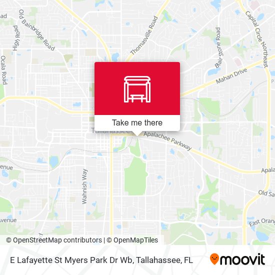 E Lafayette St Myers Park Dr Wb map