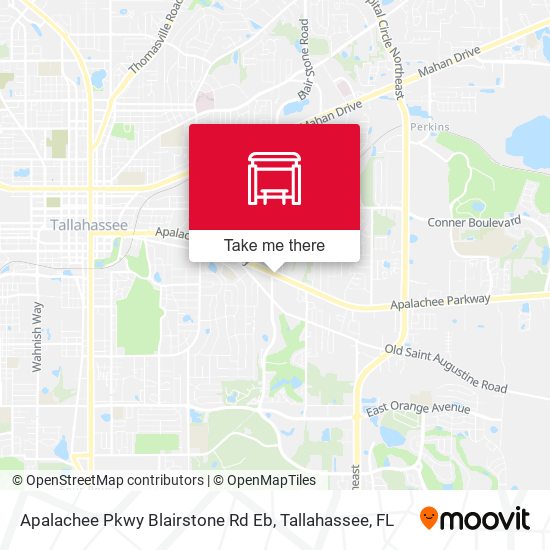 Apalachee Pkwy Blairstone Rd Eb map