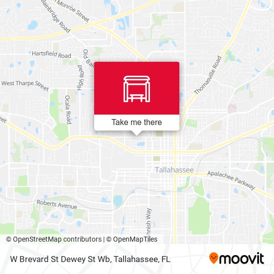 W Brevard St Dewey St Wb map