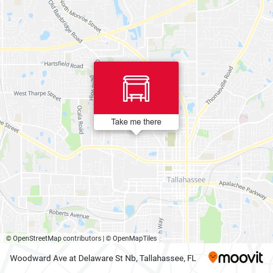 Woodward Ave at Delaware St Nb map