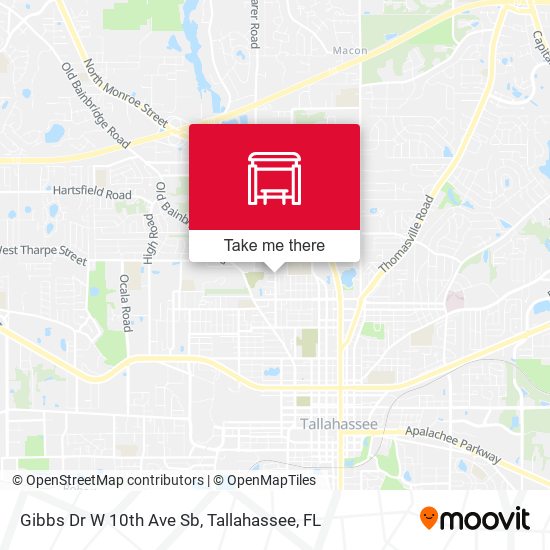 Gibbs Dr W 10th Ave Sb map
