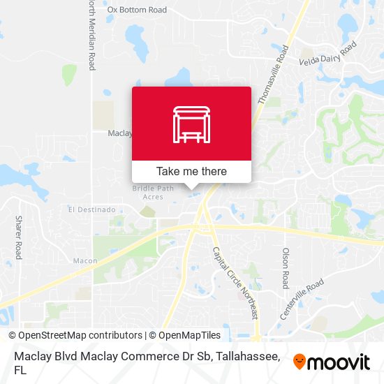 Maclay Blvd Maclay Commerce Dr Sb map