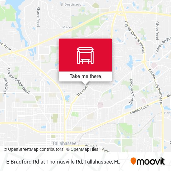 E Bradford Rd at Thomasville Rd map