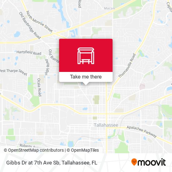 Gibbs Dr at 7th Ave Sb map