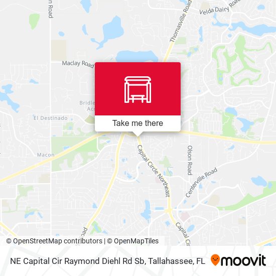 NE Capital Cir Raymond Diehl Rd Sb map