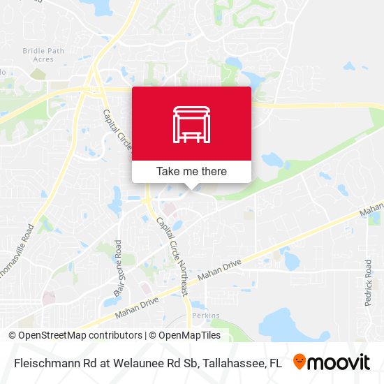 Mapa de Fleischmann Rd at Welaunee Rd Sb
