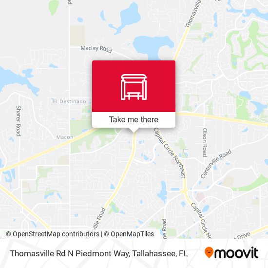 Thomasville Rd N Piedmont Way map